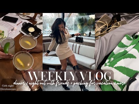 WEEKLY VLOG! DINNER & HOOKAH WITH THE GIRLS! + PACKING FOR VACAY & MORE | ALLYIAHSFACE VLOGS